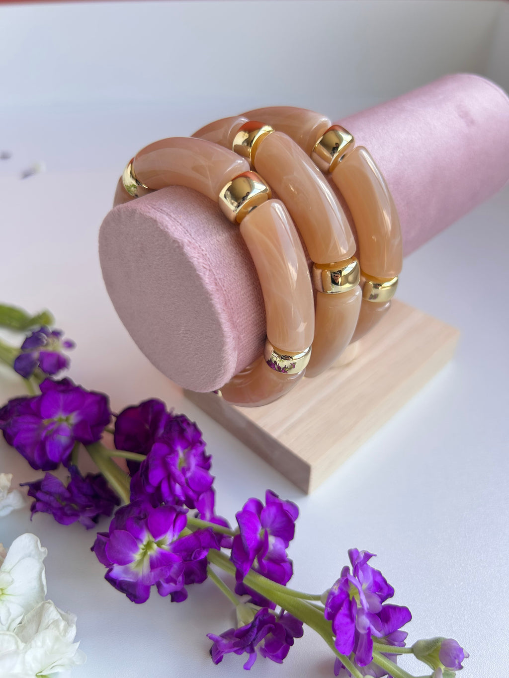 Latte Bamboo bracelet Set