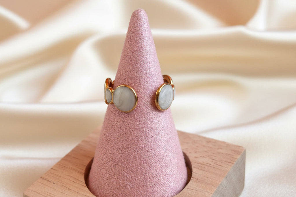 Opal adjustable ring
