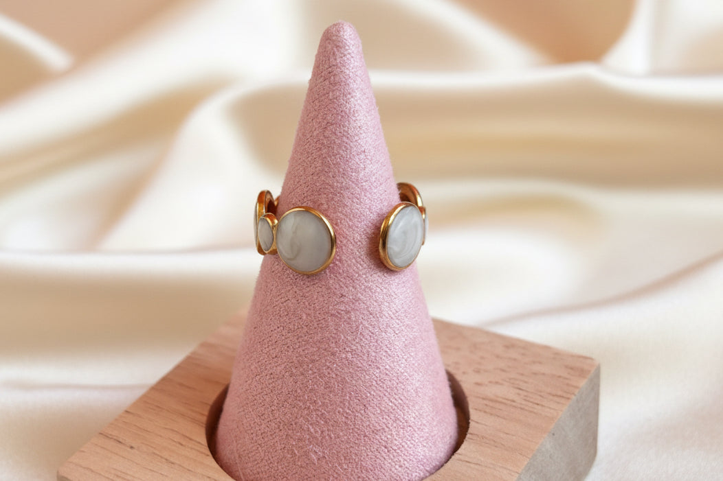 Opal adjustable ring