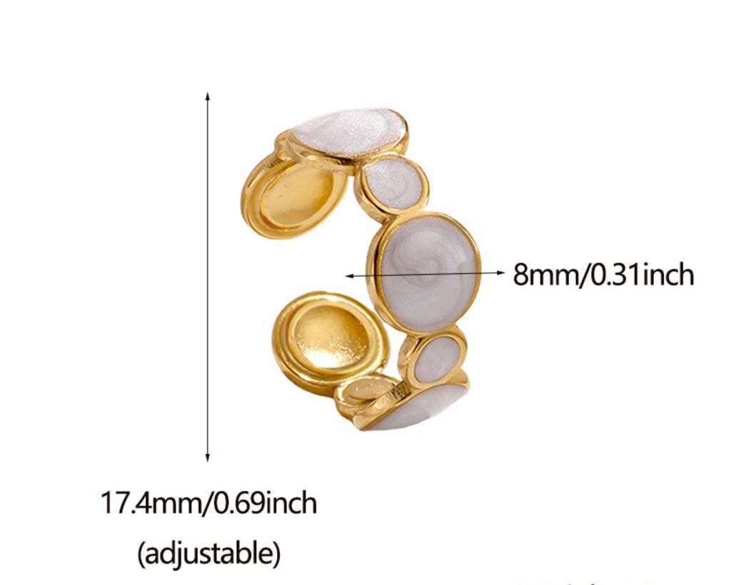 Opal adjustable ring
